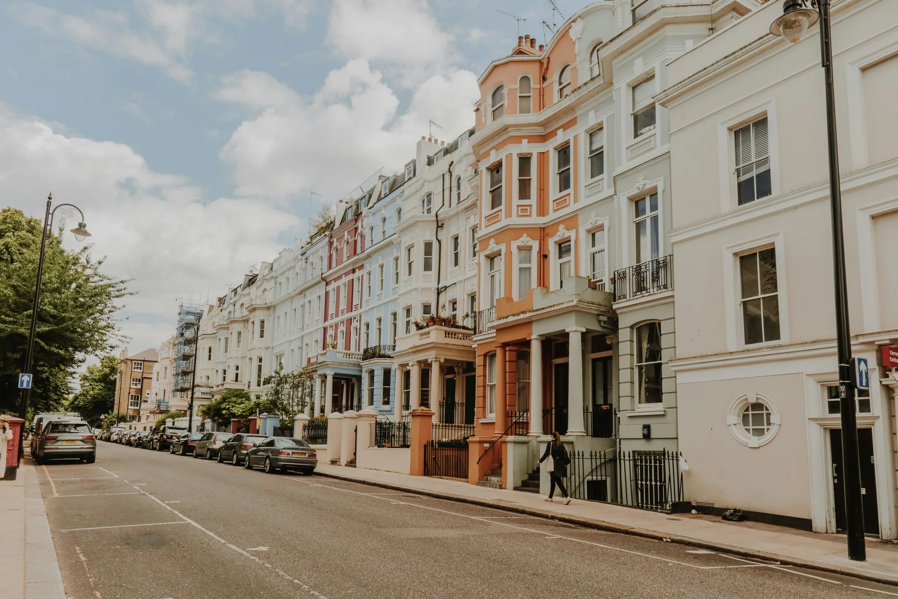 A South London street of colourful period houses
